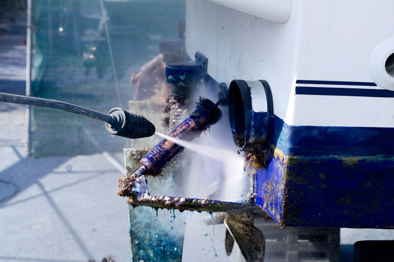 Pressure Washing Boat